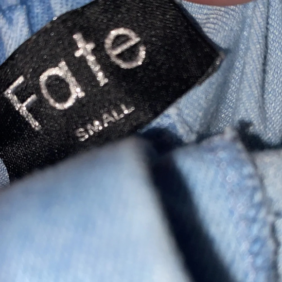 FATE denim paperbag shorts size small - Picture 3 of 6